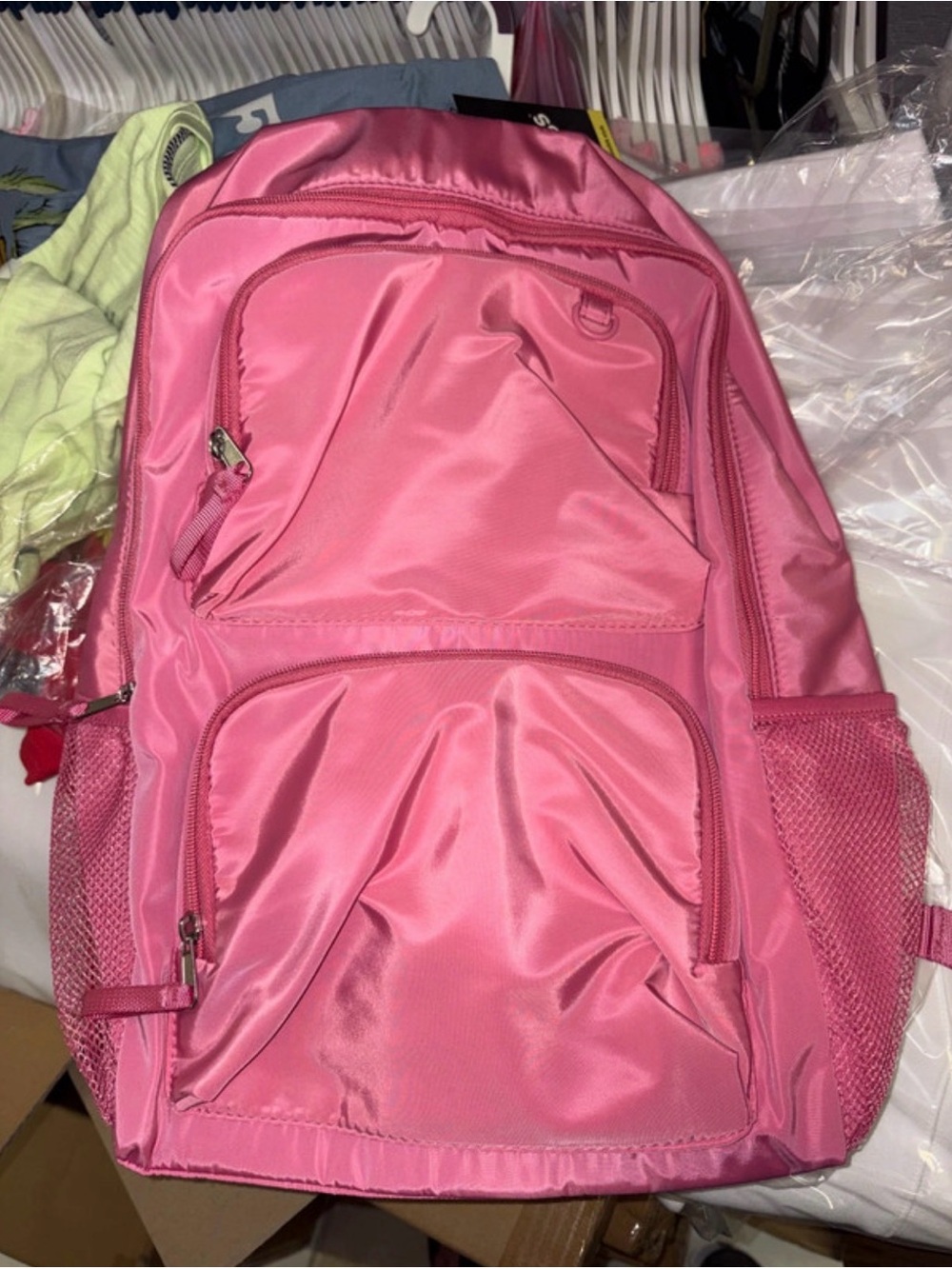 Pink Backpack - Sleek Everyday School & Travel Bag